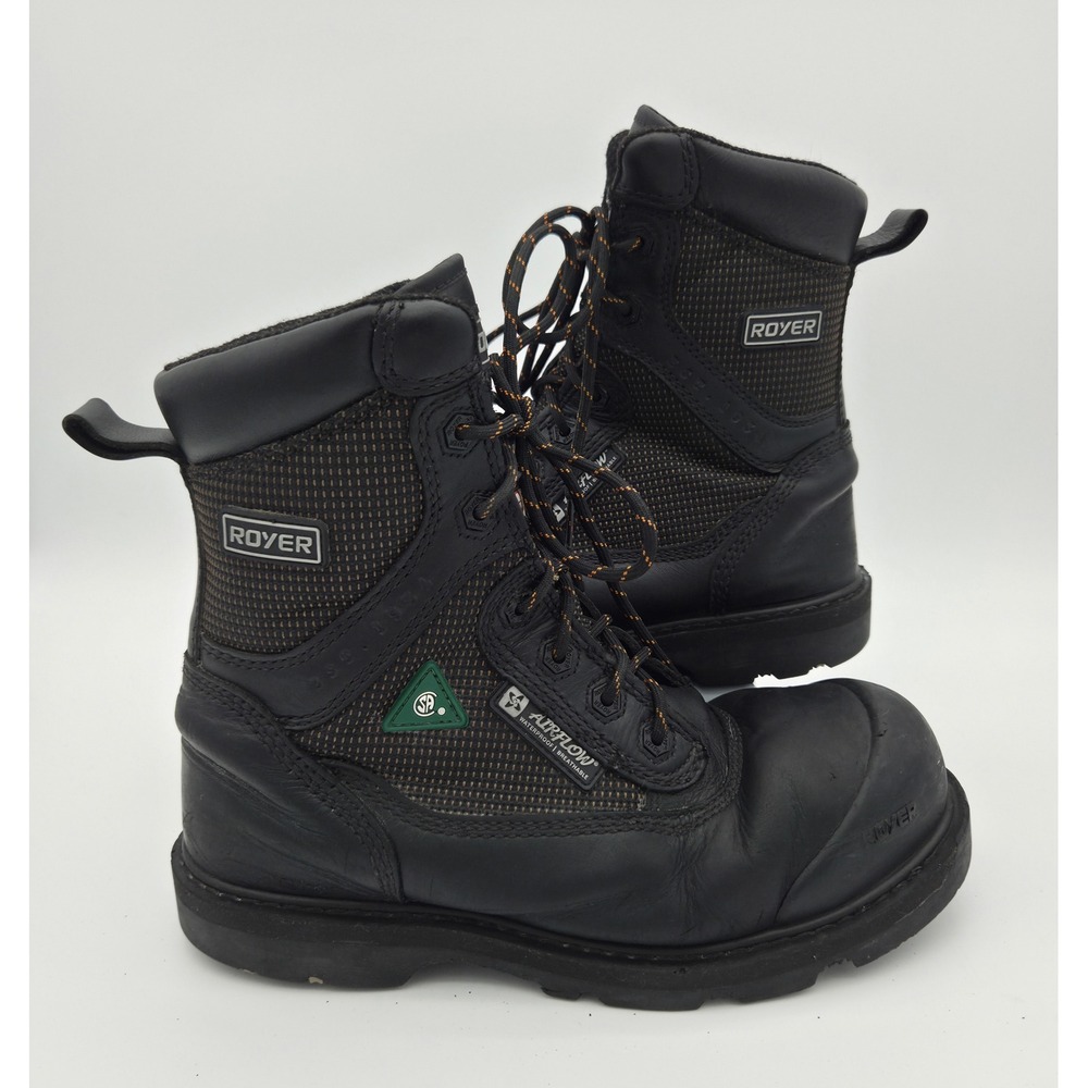 Royer 8600FLX Agility Mens 9 Black Waterproof Composite Toe Work Boots EH PR